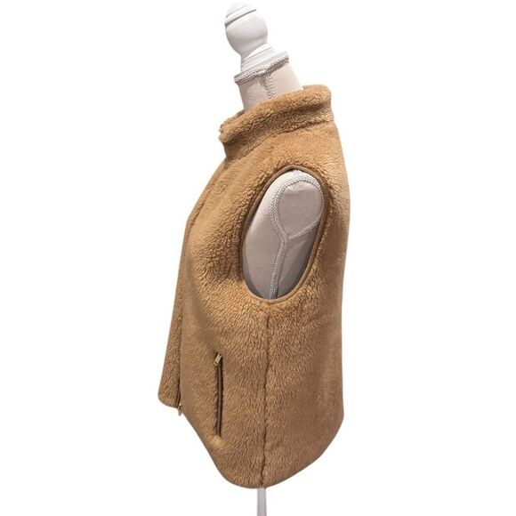 J.Crew Plush Fleece Excursion Vest Cognac Style E1535 M - Picture 3 of 8